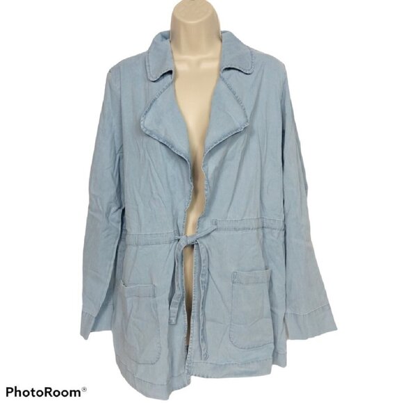 Denim & Co Open Front Jacket Medium - Picture 1 of 5